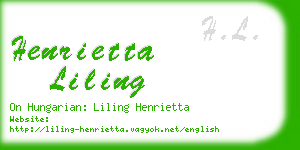 henrietta liling business card